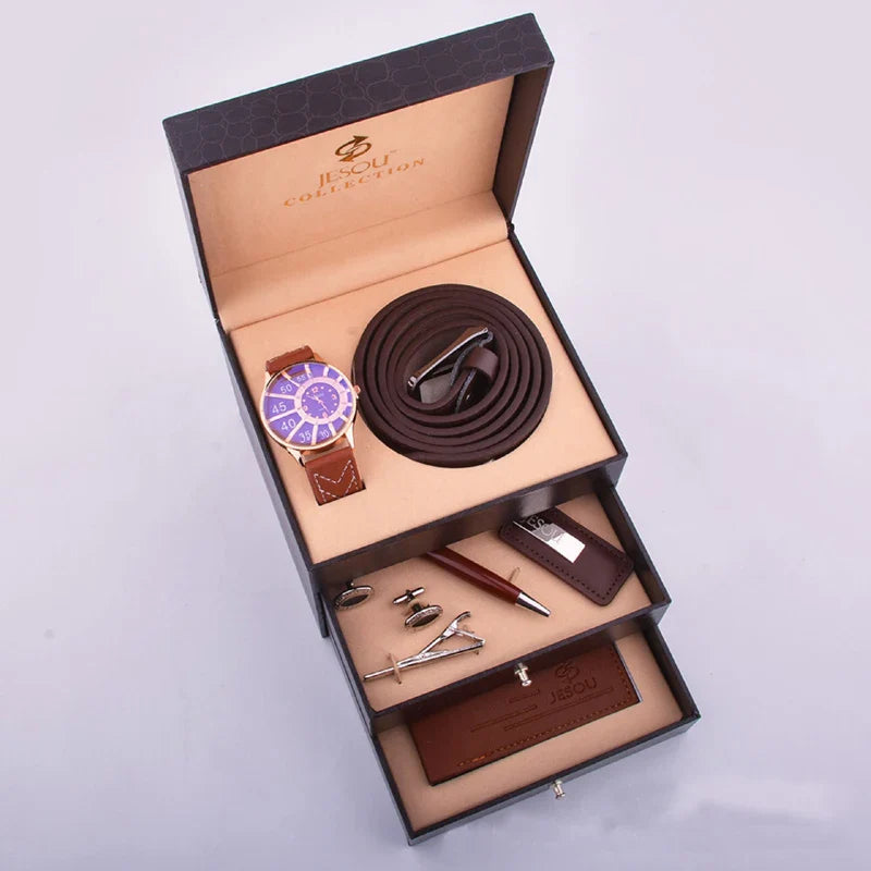 Luxury Fashion Leather Business Men Gift Set - Image 0