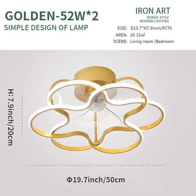 Elegant Modern LED Ceiling Fan Lamp - Image 5