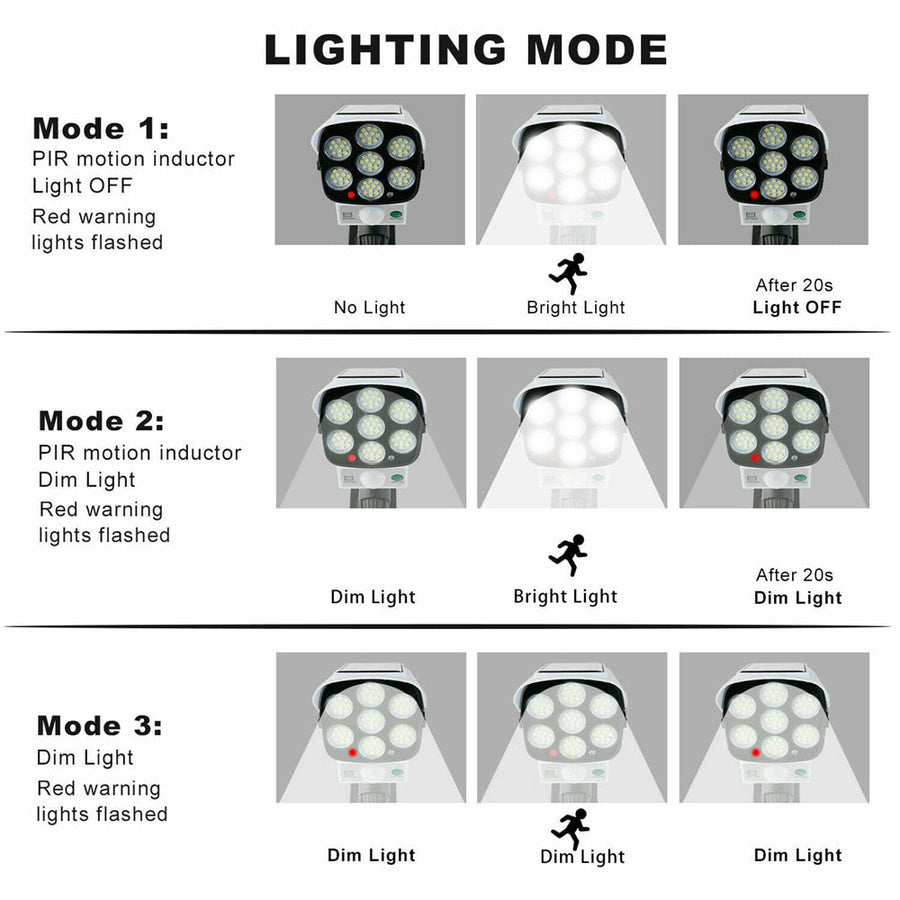 Solar Motion Sensor Dummy Security Camera Light - Image 6