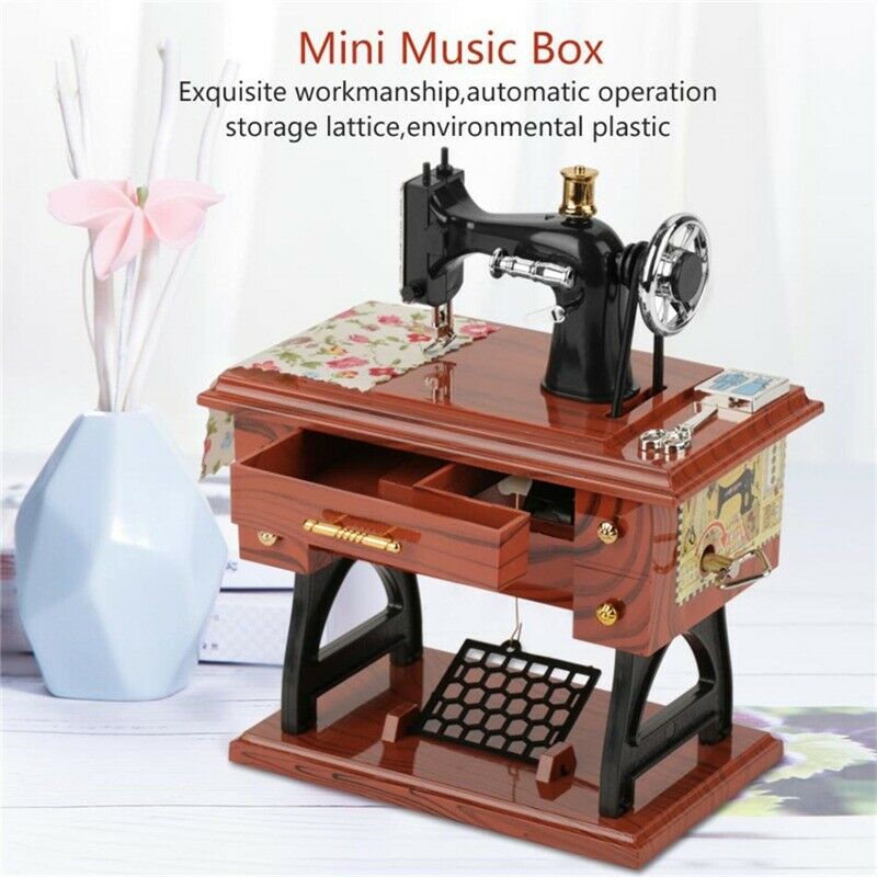Mini Craft Retro Sewing Machine Decor - Image 4
