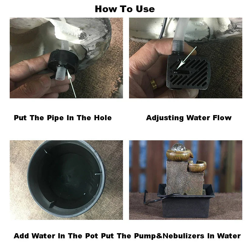 LED Waterfall Color-Changing Relaxing Fountain - Image 6