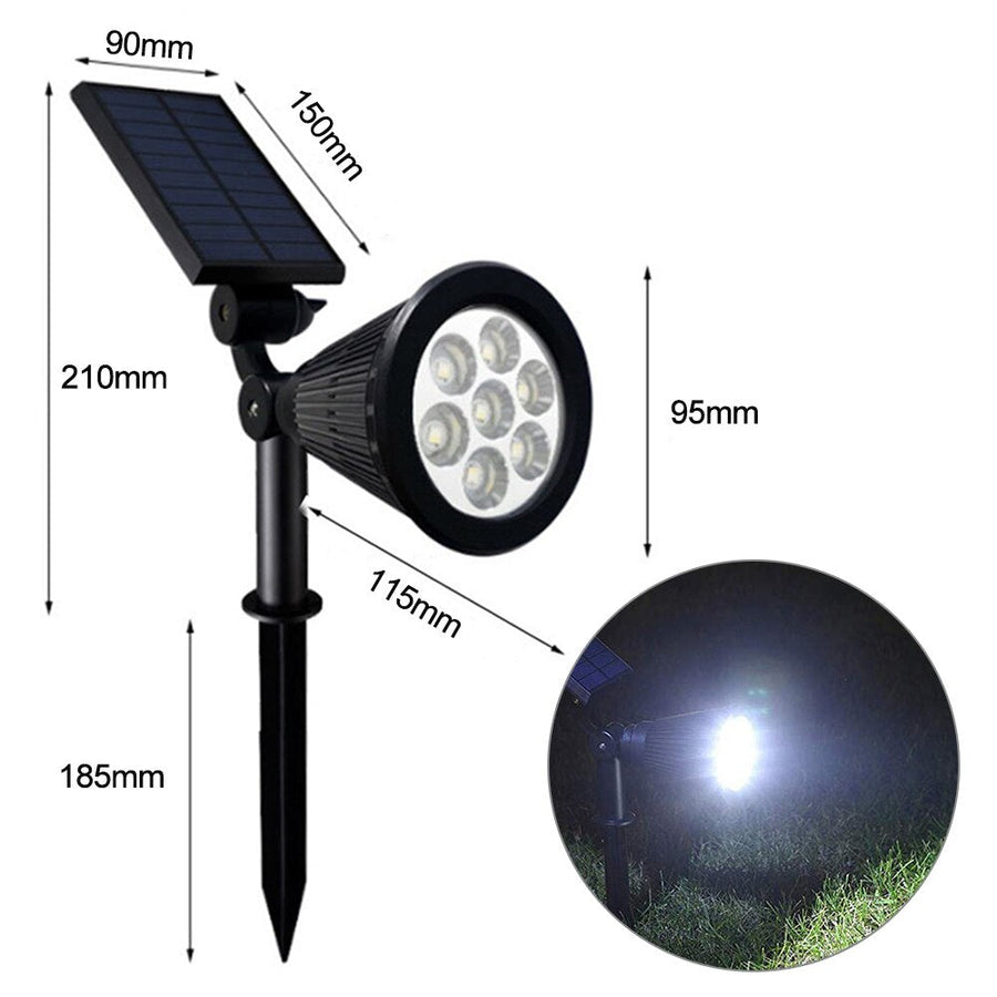 Solar-Powered Colorful Adjustable Garden Spotlight - Image 9