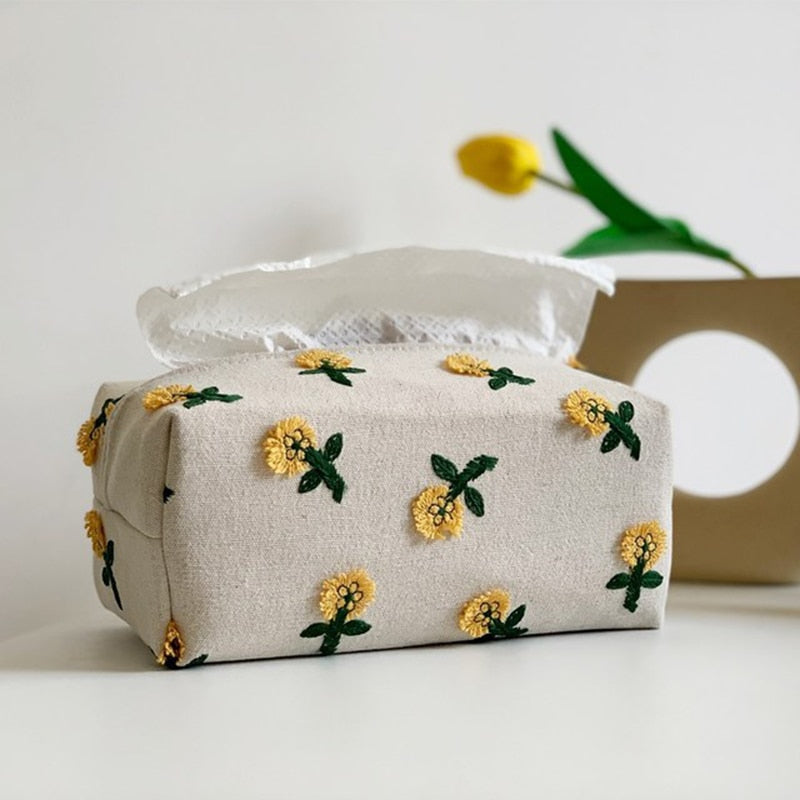 Japanese Style Environment Friendly Flower Tissue Box - Image 4