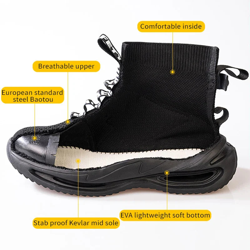 Construction Helper Anti-Smash Indestructible Safety Shoes - Image 3