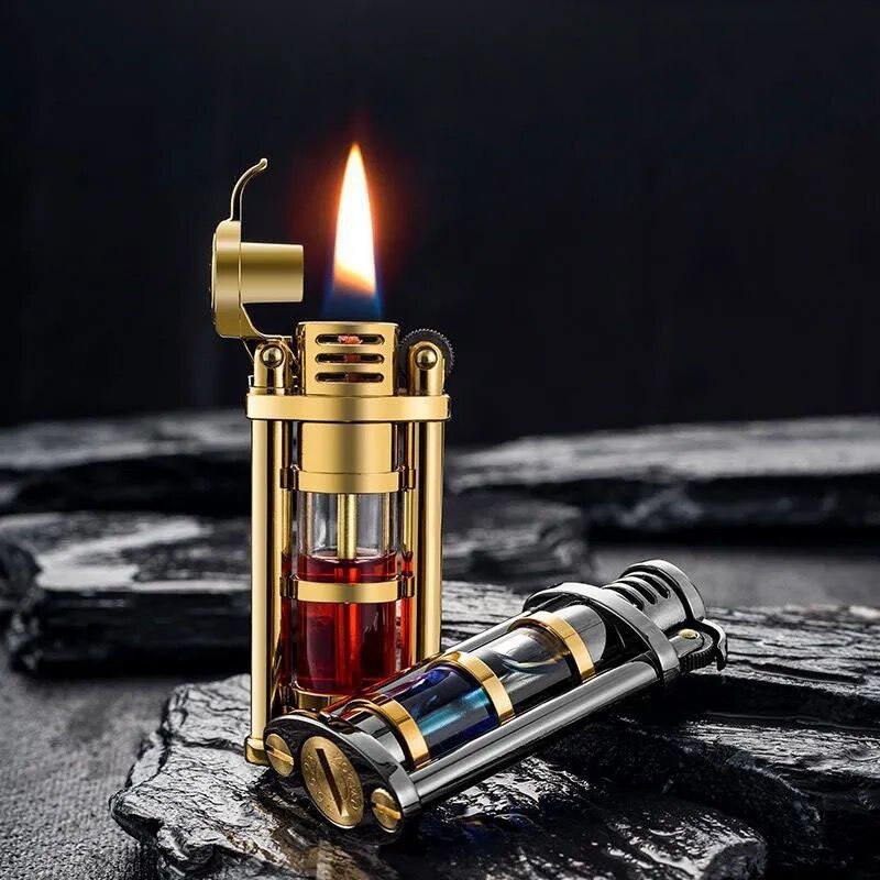 Transparent Windproof Metal Kerosene Flame Fusion Lighter - Image 0