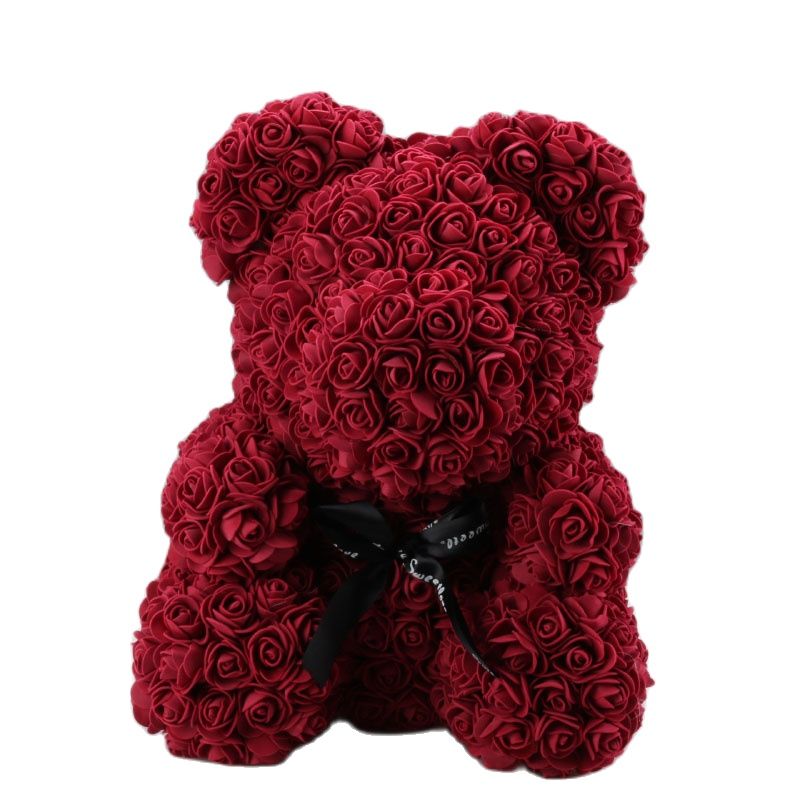 Artificial Rose Flowers Teddy Bear - Image 26