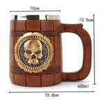 Ancient Time Stainless Steel Wooden Mug