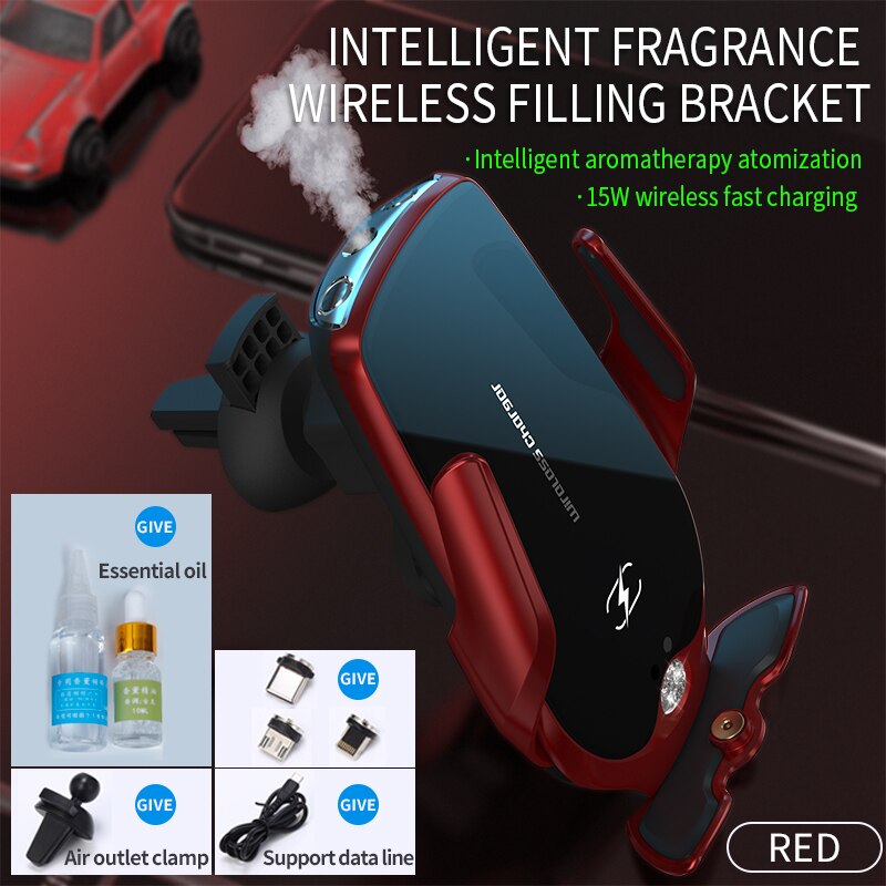 Smart Aromatherapy Wireless Charging Car Phone Holder - Image 13