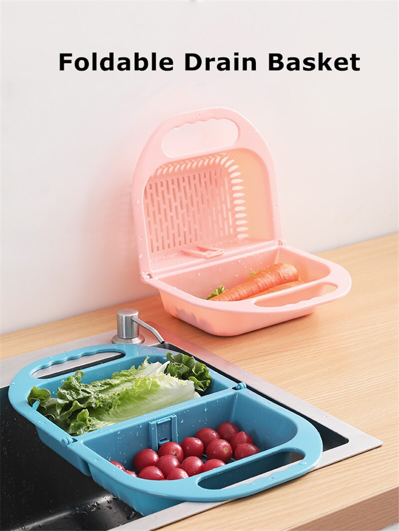 Collapsible Fruit Vegetable Drain Basket - Image 10