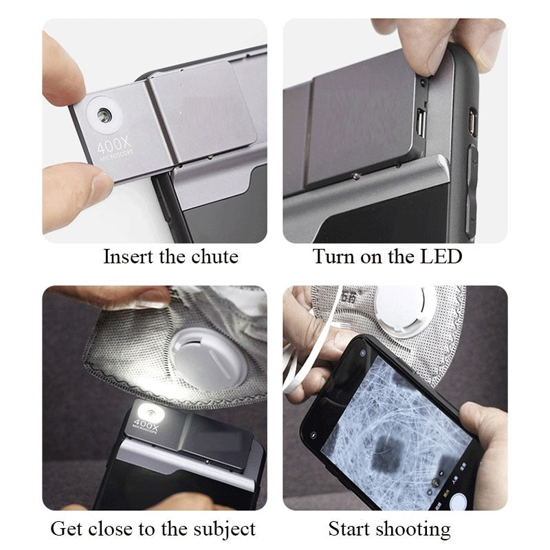 400x Adjustable Expert View Microscope Universal Phone Lens - Image 7