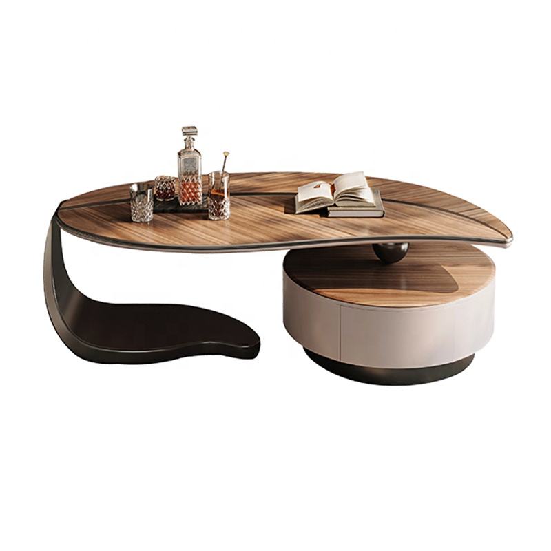 Nordic Leaf Wooden Elegant Coffee Table - Image 8