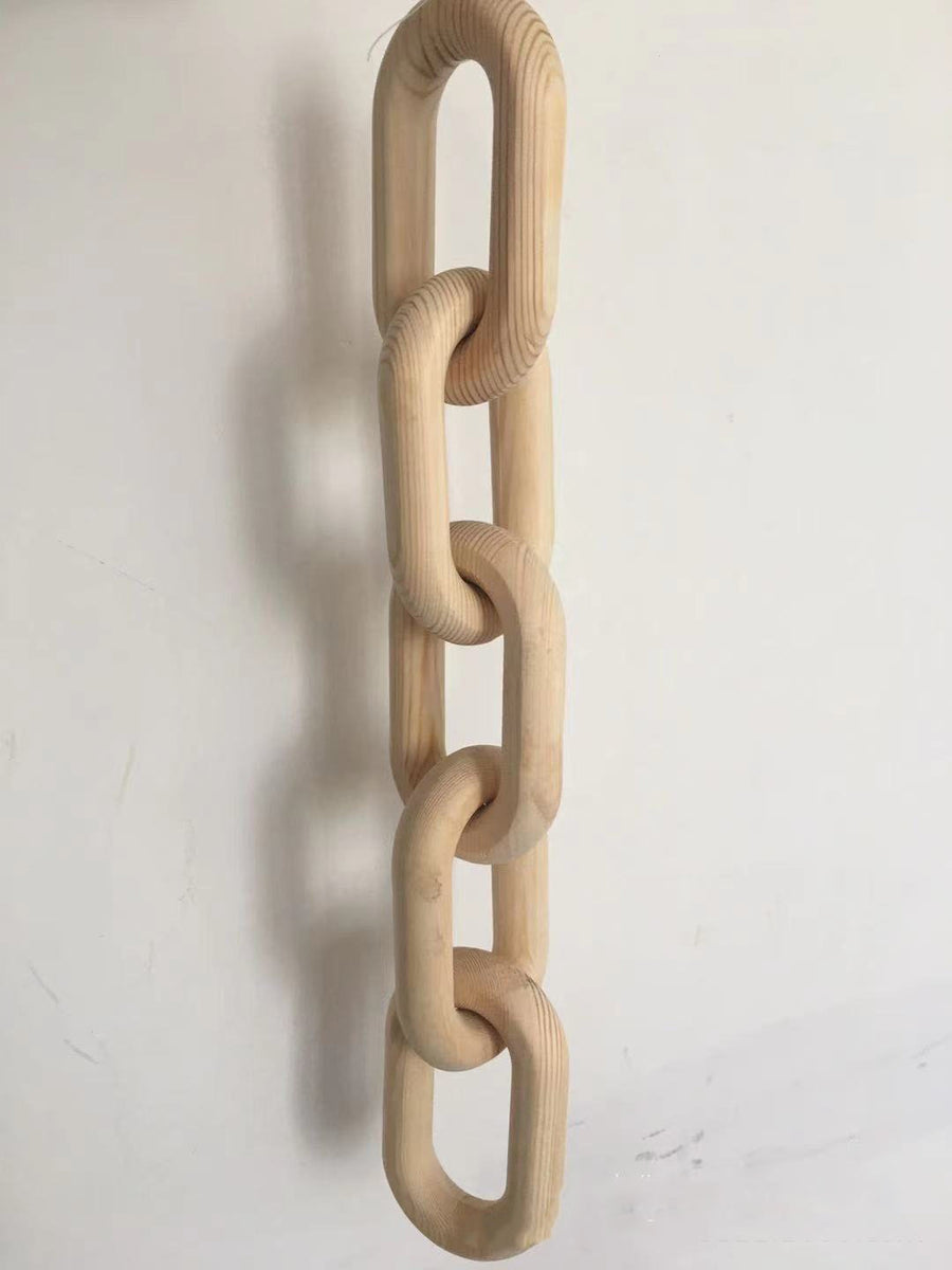 Modern Wooden Chain Link Decor - Image 3