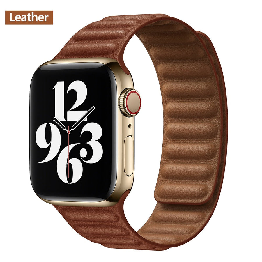 Magnetic Strap Leather Smart Watch Band - Image 32