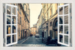 3D Street Scene Self-Adhesive European Wallpaper