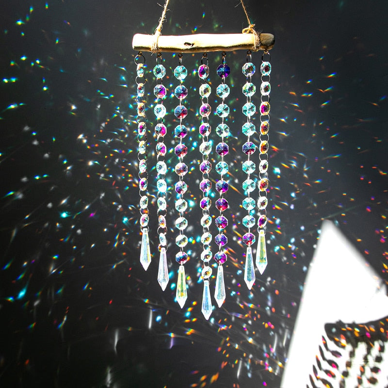 Glass Crystal Wind Chimes Window Decoration