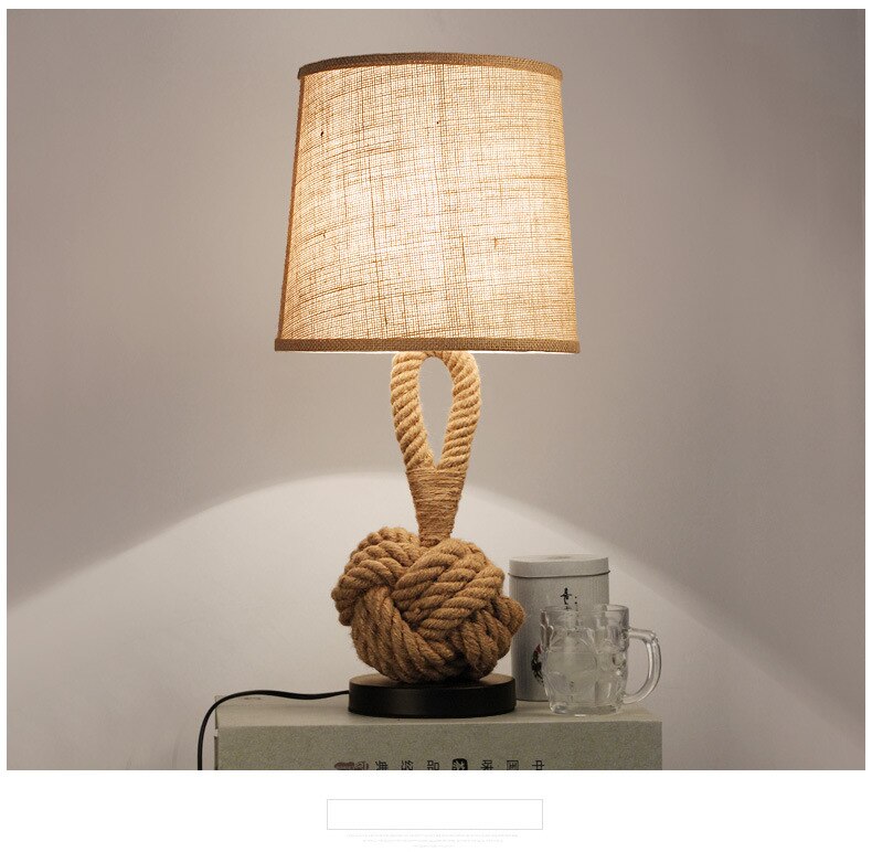 American Retro Rope Table Lamp