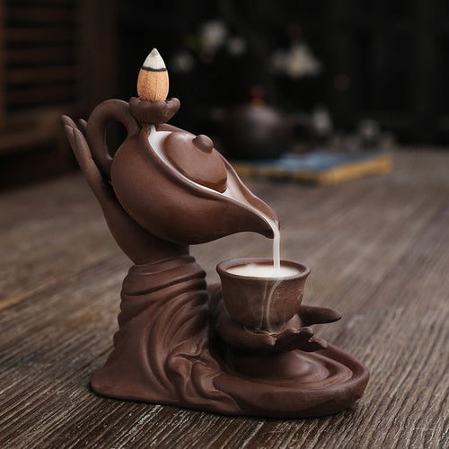 Zen Tea Backflow Incense Burner - Image 0