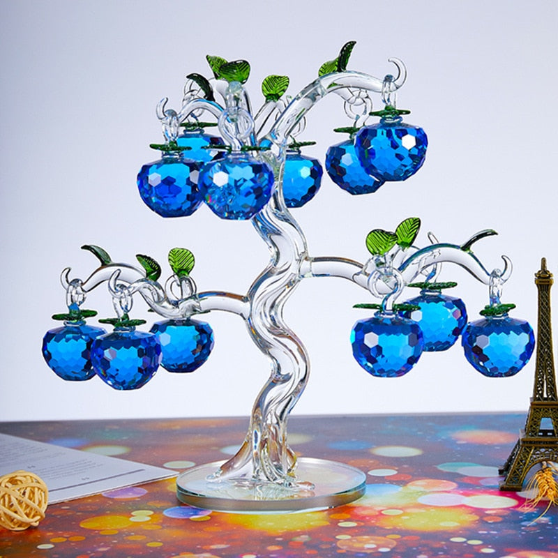 Elegant Crystal Apple Tree Home Decor