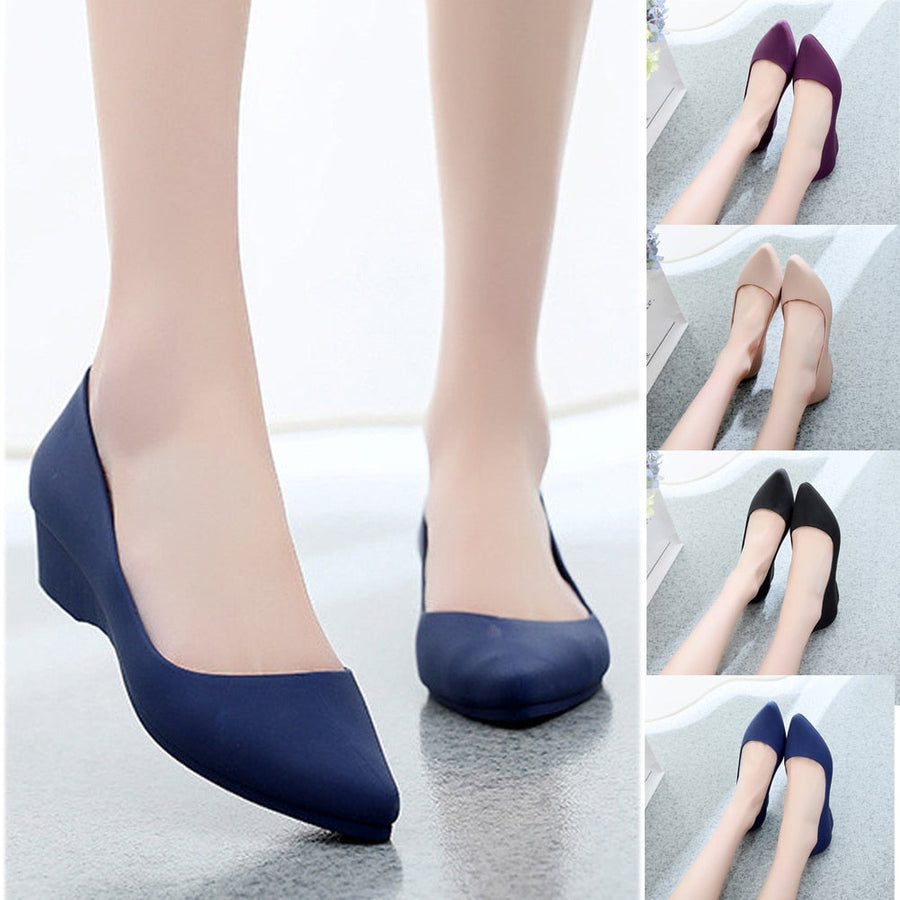 Summer Waterproof Comfy Slip-on High Heels - Image 0