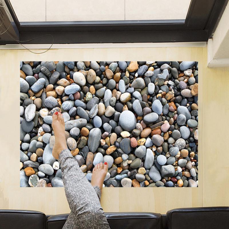 3D Stone Surface Bathroom Floor Stickers - Image 3