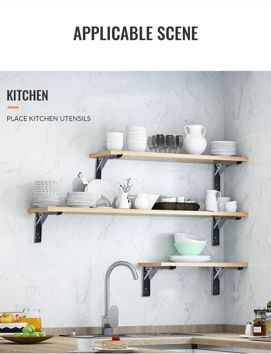 Wall-Mounted Foldable Shelf Organizer Bracket - Image 6