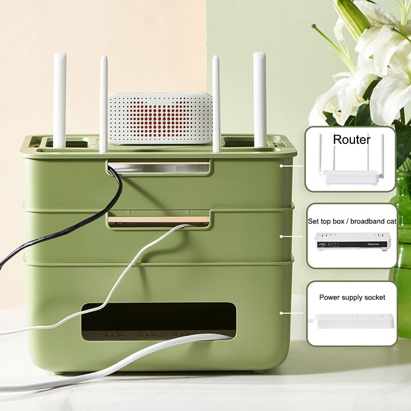 Nordic Stackable Modem Holder Cable Organizer - Image 5