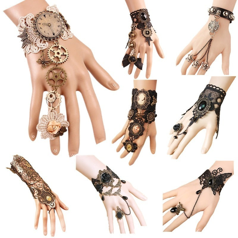 Vintage Full Wrist Mechanic Bracelet Ring - Image 1