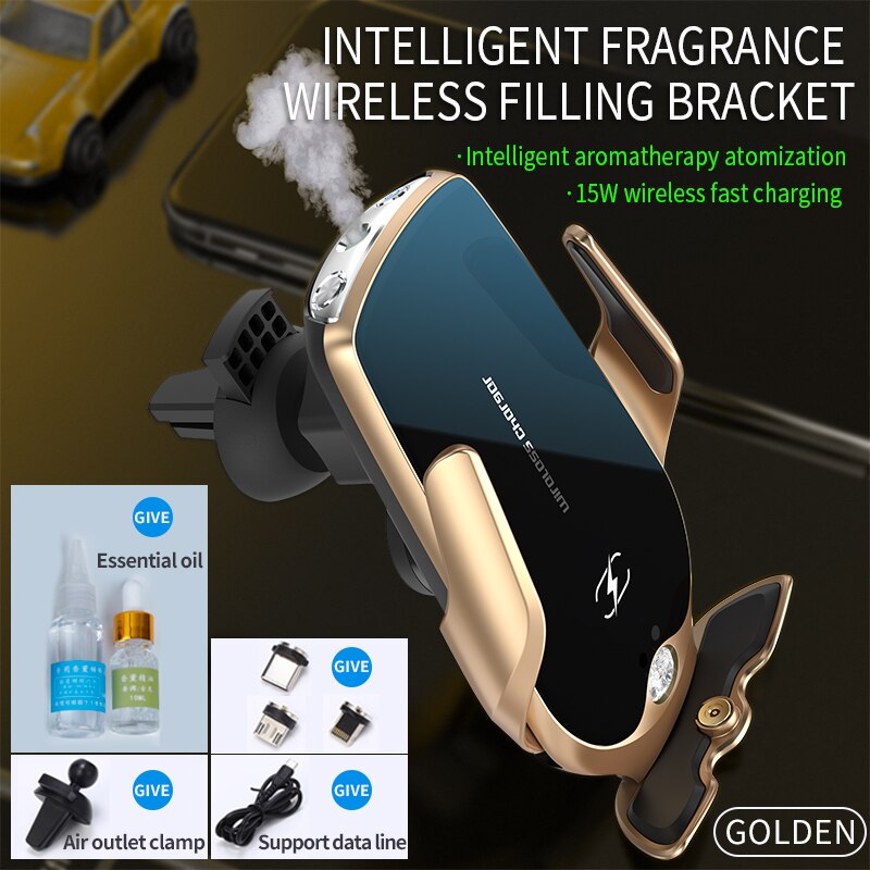 Smart Aromatherapy Wireless Charging Car Phone Holder - Image 12