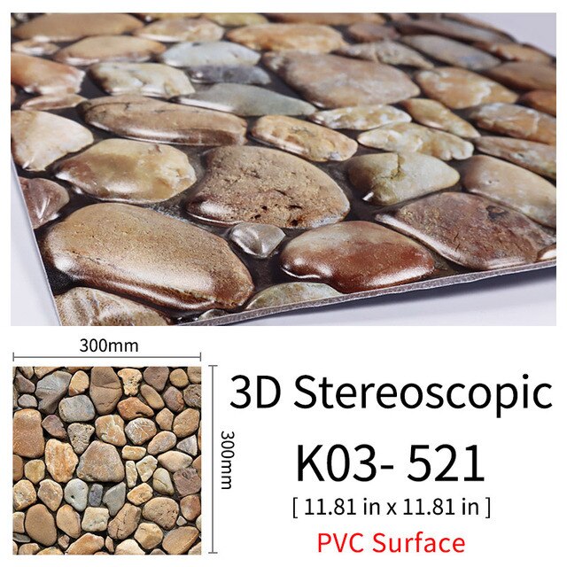 3D Self-Adhesive Cobblestone Wall Stickers - Image 19