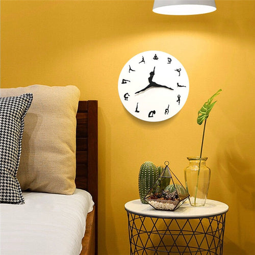 Yoga Time Decorative Wall Clock - Image 0