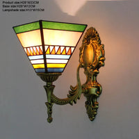 Prism Flight Stained Glass Butterfly Pyramid Wall Lamp - Image 11