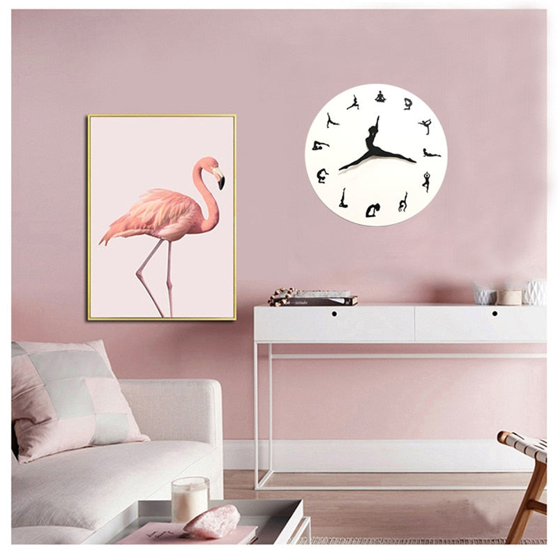 Yoga Time Decorative Wall Clock - Image 2