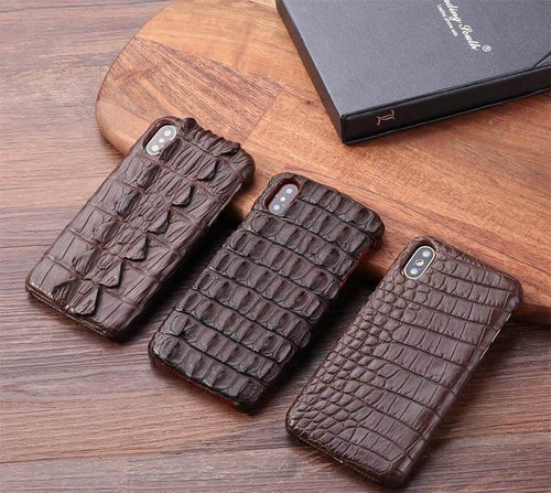 Luxury Natural Crocodile Skin Case for iPhone Models - Image 0