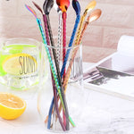 Reusable Long Handle Spoon Straw