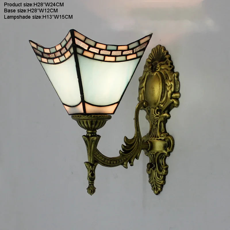 Prism Flight Stained Glass Butterfly Pyramid Wall Lamp - Image 13