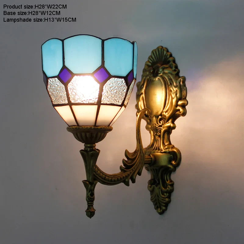 Prism Flight Stained Glass Butterfly Pyramid Wall Lamp - Image 6