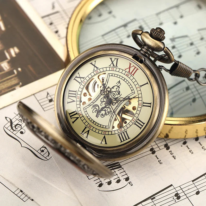 Retro Europe Rhythm Wood Pocket Watch - Image 1