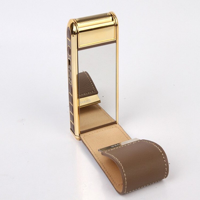 Retro Leather Travel Electric Shaver - Image 2