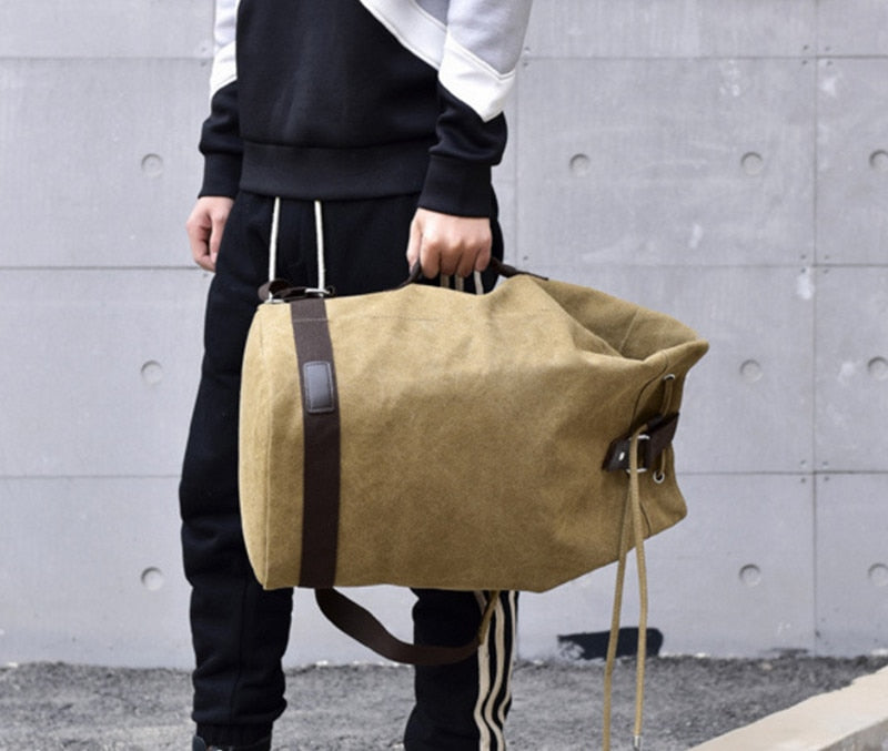 Nomad Friendly Canvas Bucket Bag Backpack - Image 8