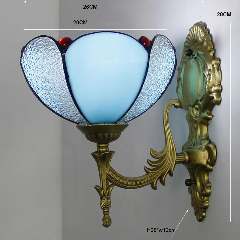 Prism Flight Stained Glass Butterfly Pyramid Wall Lamp - Image 8