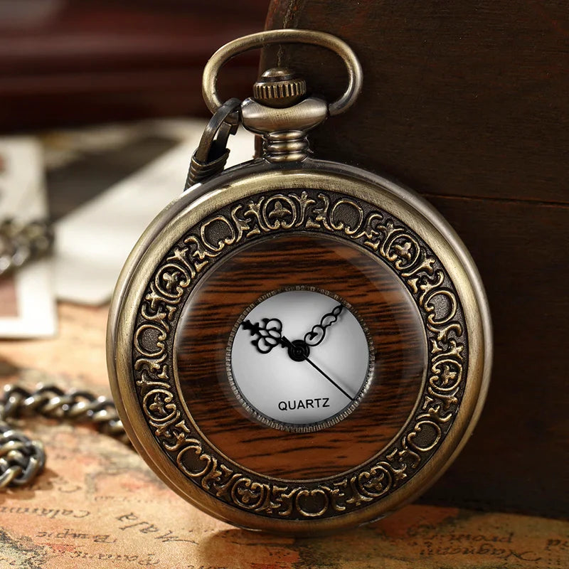 Retro Europe Rhythm Wood Pocket Watch - Image 3
