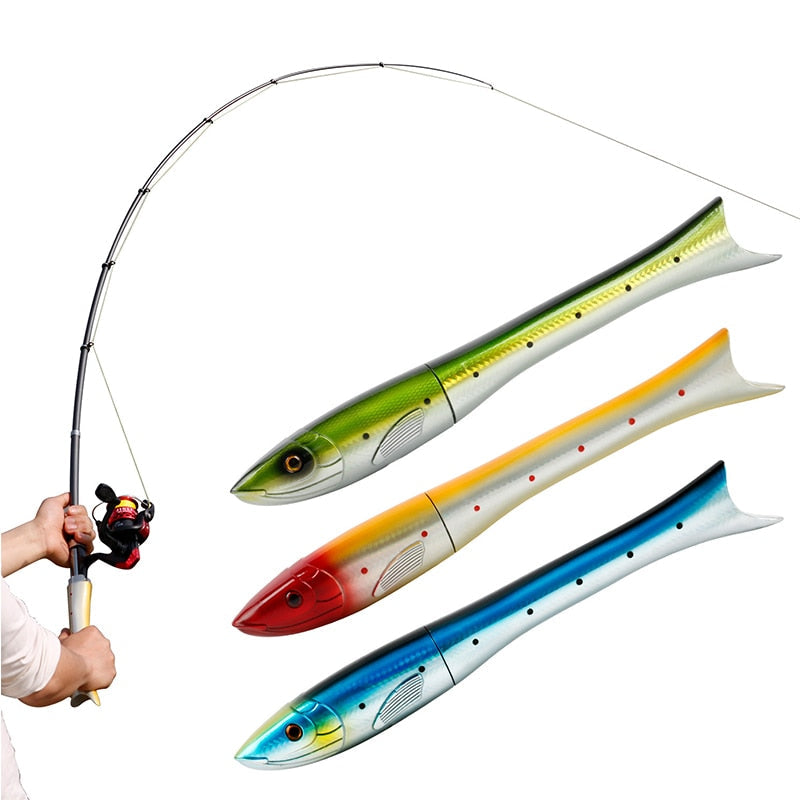 Mini Fish Shaped Collapsible Fishing Rod Pole - Image 0