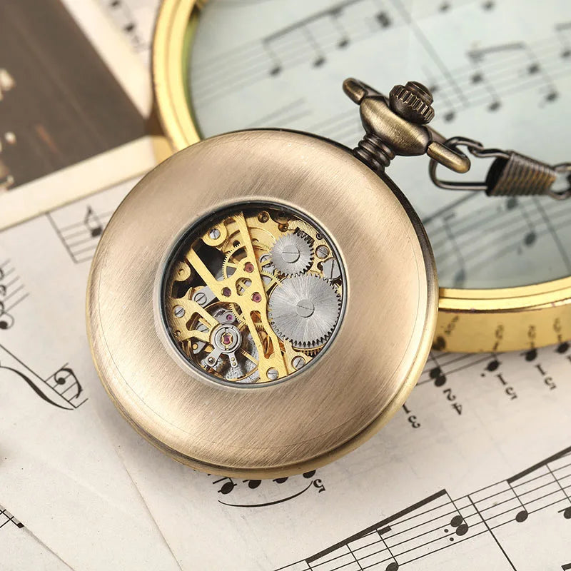 Retro Europe Rhythm Wood Pocket Watch - Image 2