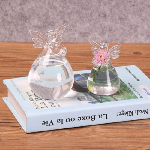 Angel Time Transparent Glass Vase