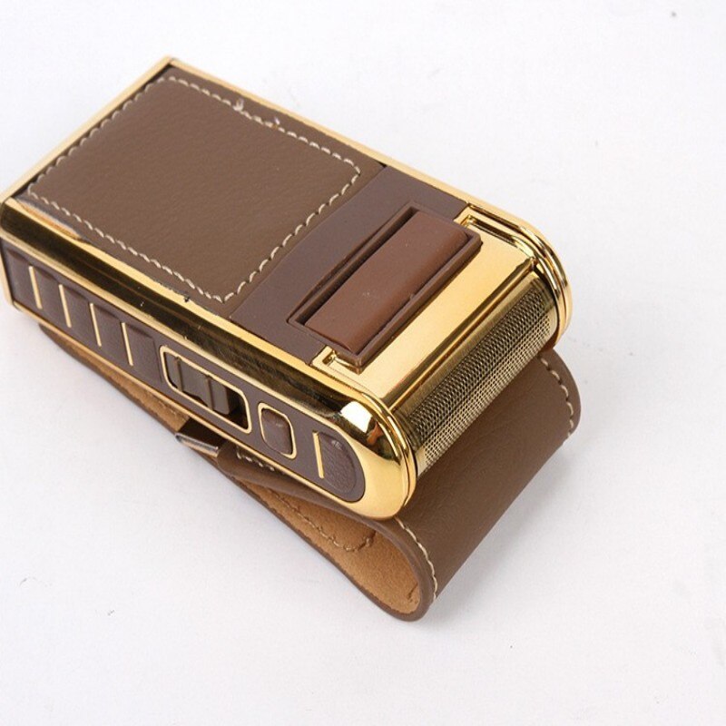 Retro Leather Travel Electric Shaver - Image 0
