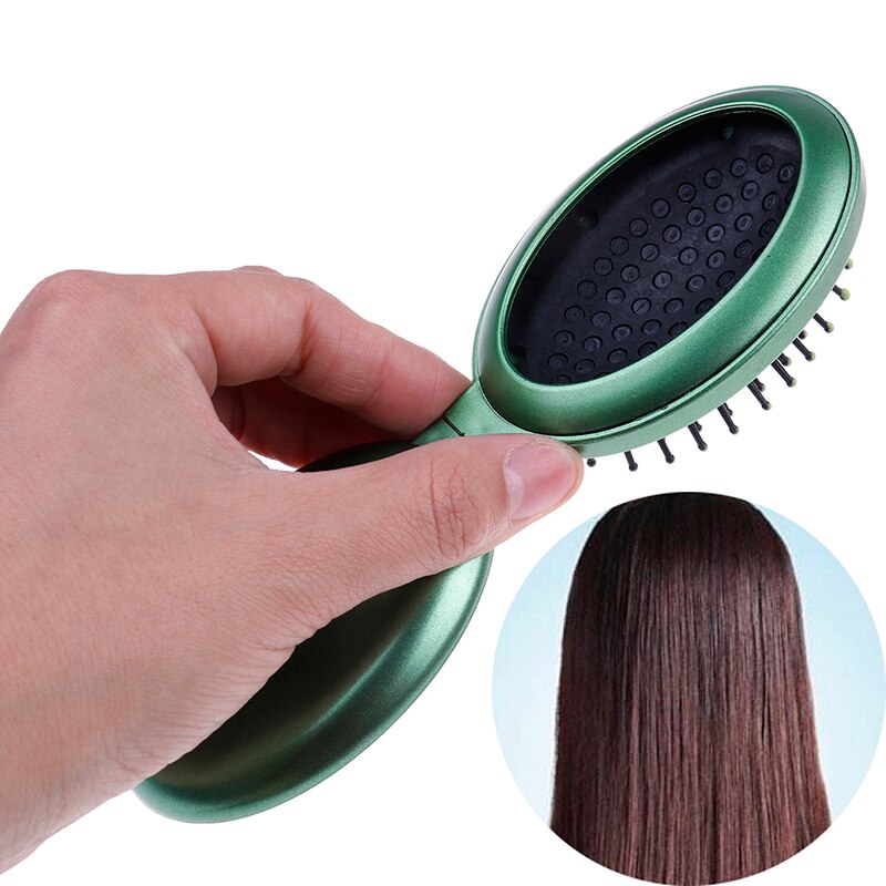 Pocket Beauty Mini Travel Hair Brush Mirror - Image 1