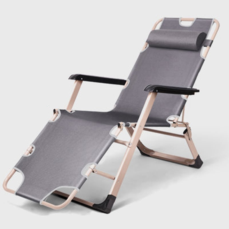 Foldable Metal Modern Camping Lounge Chair - Image 1