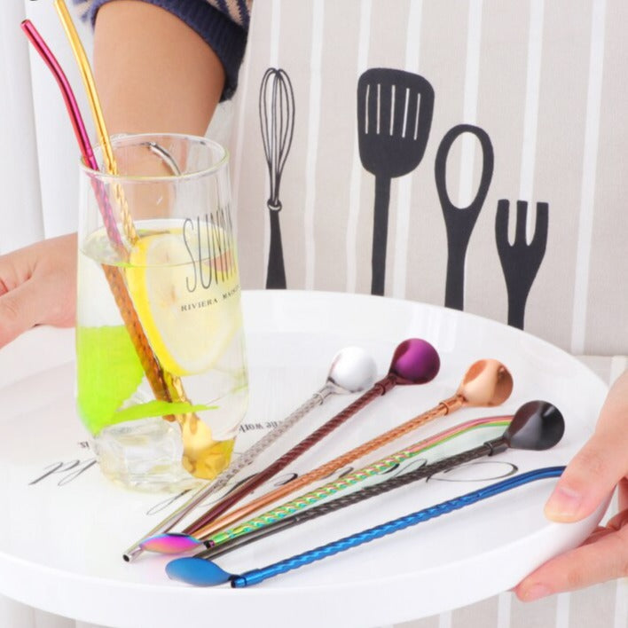 Reusable Long Handle Spoon Straw - Image 5
