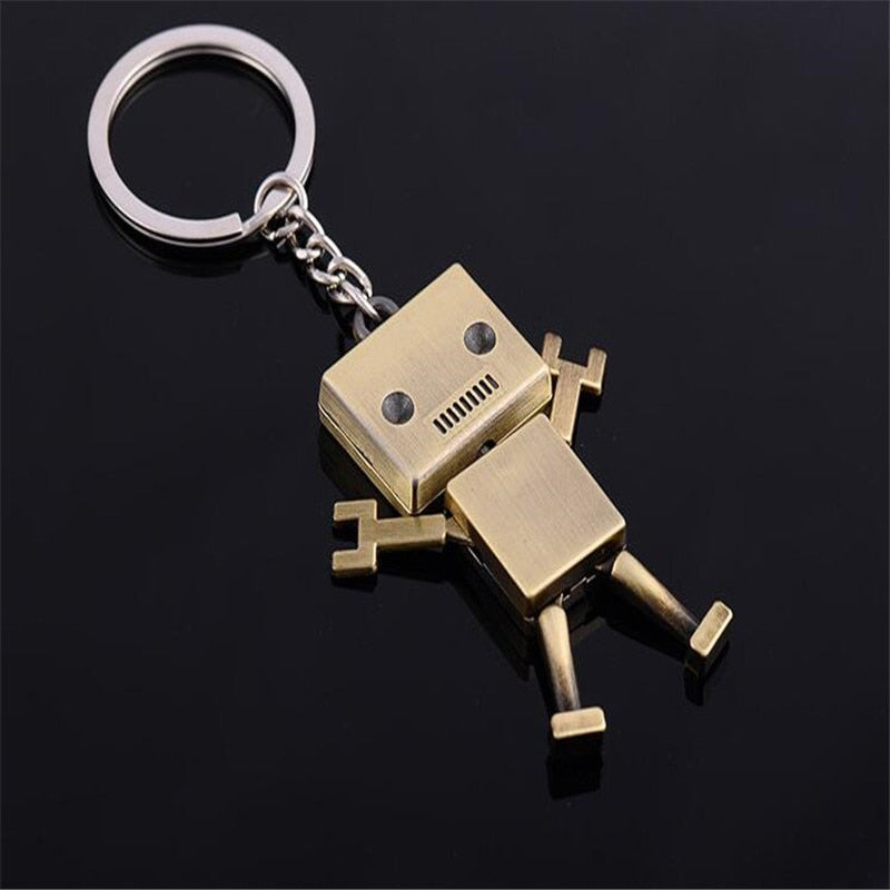 Mini Confused Robot Keychain - Image 1