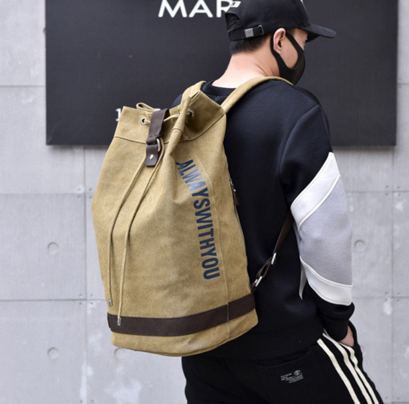 Nomad Friendly Canvas Bucket Bag Backpack - Image 0